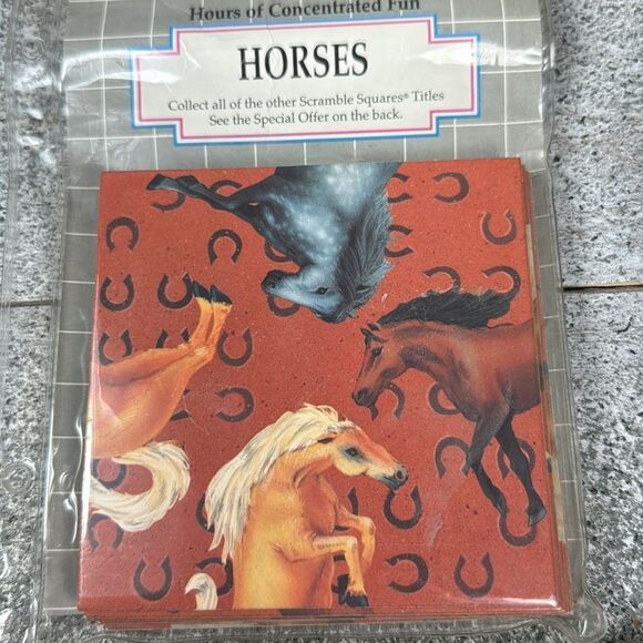 b. dazzle 1994 Vintage Scramble Squares Horses NIB - Picture 2 of 4